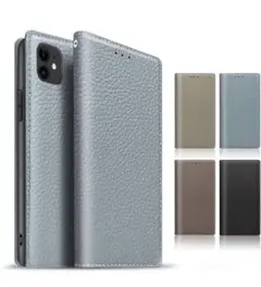 iPhone12Mini用ケース手帳型　高級牛本革 財布型レザー　マグネット式