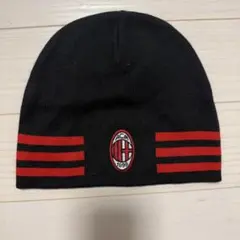 adidasACミラン ニット帽 ビーニー レッド サッカー セリエA