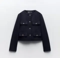 新品タグ付き　ザラ フラップ クロップドジャケット