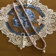 ピンクパール ネックレス 約45cm ペンダント付き