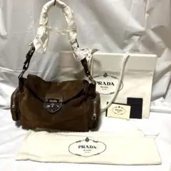 PRADA スエード ショルダーバッグ BR3307 ヴィンテージ