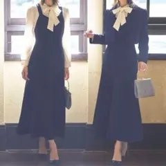 RUIRUIE ジャケット マーメイドワンピ スーツ 紺 S 入学式 卒業式