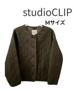 【studio CLIP】オリーブ キルティングジャケット　Mサイズ