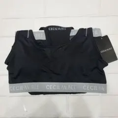CECIIL McBEE ブラック ブラジャーショーツセット L
