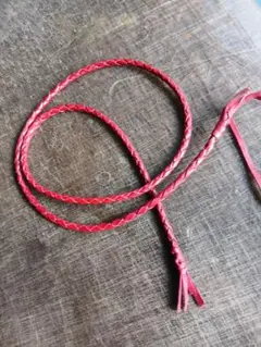 レザー 編み込みショルダーベルト 赤