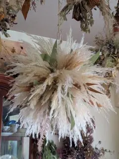 ドライフラワー★ボリューム感たっぷり大きめパンパスフライングボール★インテリア