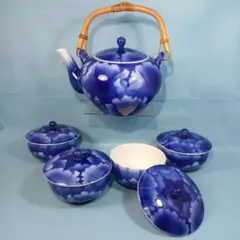 香蘭社 磁芸工房 愁海棠 茶器揃(蓋付き湯呑 二客＆急須) - メルカリ