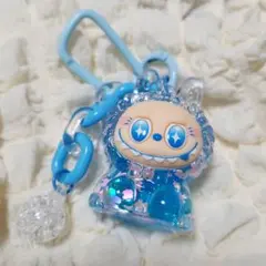 ラブブ　オイル入りキーホルダー(青)最終値下げ