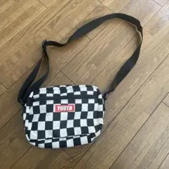 レディース　ガールズ　ショルダーバッグ　白黒