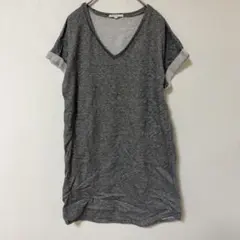 アンタイスター チュニック Vネック折り返し半袖 S グレーのサムネイル