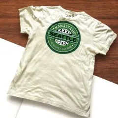 【ヘンプ混】マナスタッシュ バックプリント ポケットTシャツ M 生成り 麻混のサムネイル
