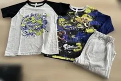 キッズ　130　スプラトゥーン　光る　パジャマ　部屋着　3点セット