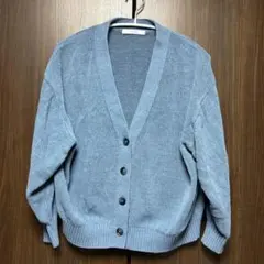 relume ブルー Vネックニットカーディガン