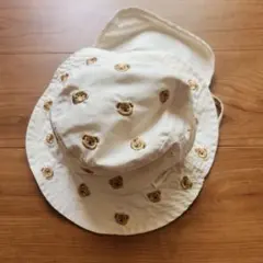 PETIT MAIN ベビー帽子 Sサイズ クマ刺繍