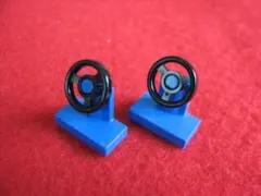 レゴ-LEGO★3829★ハンドルパーツ★青★2個セット★乗物作成必需品★新品