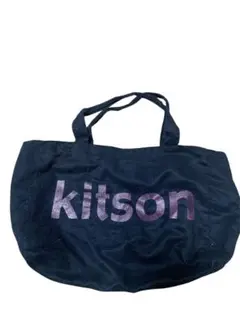 kitson エコバッグ 黒 ロゴ入りのサムネイル