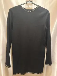 【ランクS】FENDI ロゴニット セーター 38 約Sサイズ ブラック