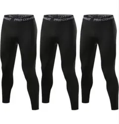 3枚セット スポーツタイツ メンズ スパッツ [伸縮性・吸汗速乾]