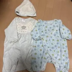 ロンパース2枚＋帽子1枚　70cm