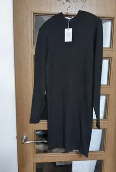 MURUA ブラック 長袖ニットワンピース