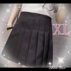 女子高生　見えても安心 プリーツ スカート ブラック XL 新品未使用 黒　春