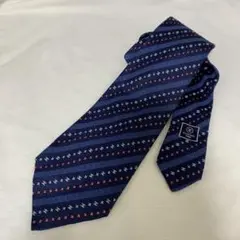 CHANEL シャネル ネクタイ ココマーク 総柄 ストライプ ネイビー
