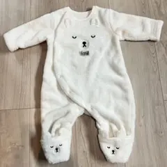 ベビー 新生児 あったか カバーオール くま