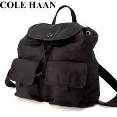 極美品✨COLE HAAN コールハーン リュック 巾着 ナイロン ブラックのサムネイル