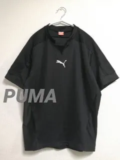 値下げ【プーマ】メンズ　サッカーシャツ　プラシャツ　トレーニングウェア　黒　M