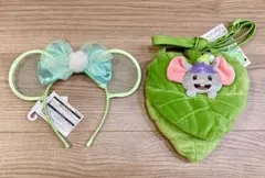 ティンカーベルカチューシャ☆ねずみのチーズ　ショルダーバッグ☆セット