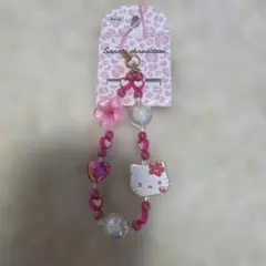 ハローキティ ハイビスカスストラップ ピンク