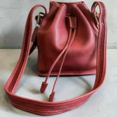 オールドコーチ Vintage Coach 9946 巾着　ショルダーバッグ　赤