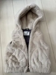 ZARA ベージュ ファー　ベスト　 アウター 2-3歳