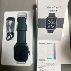 スマートウォッチ　ノーブランド　ブラック
