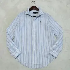 美品　ポロラルフローレン　インド製　リネンシャツ　RELAXD FIT　М程度