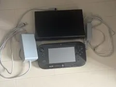 ジャンク品】WiiU本体、付属品、ヌンチャク×2、センサーバー等セット