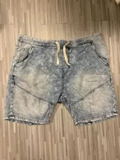 【ZARA】 ソフトデニムハーフパンツ　美品　XL ライトインディゴのサムネイル