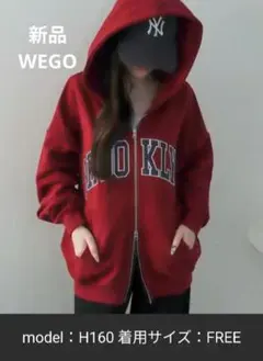 WEGO/【26年春 新色登場】グラフィック ダブルZIP BIGパーカー