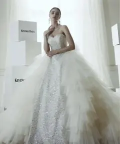 破格！キヨコハタ風2wayホワイトウェディングドレス　NICOLE FELCIA