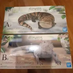 一番くじ　爬虫類＆両生類　アオジタトカゲ＆フトアゴヒゲトカゲフィギュア