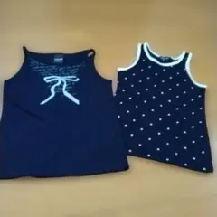 COMME CA ISM ネイビー タンクトップ 110A &120A