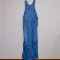 古着 ライトブルー デニムオーバーオール【34×36】股下長め 即購入◎