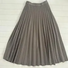 any FAM ブラウン系千鳥格子プリーツスカート　M