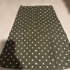 ドット柄 プリーツスカート