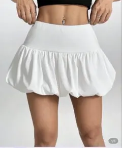 SHEIN PETITE ホワイト フレアスカート