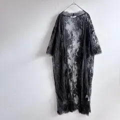 イーハイフンワールドギャラリー 刺繍 ロング カーディガン 洗える 春