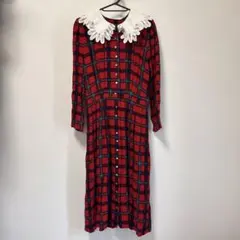 海外古着屋　高円寺購入HALMODER PETITE レッドチェック ワンピース