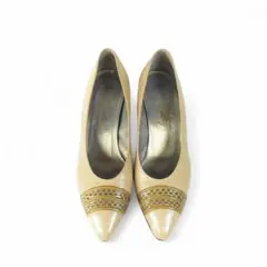 稀少 イヴサンローラン 35.5 22.5cm パンプス ベージュ YSL