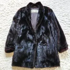 HARAJUKU MOTHER❣️サガミンク　ファーコート　L　ダークブラウン