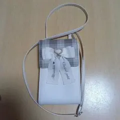 スマホショルダーチェック柄ポシェット